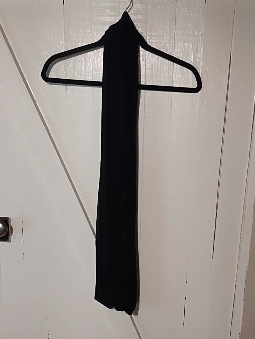Black Long Infinity Knit Scarf Glitter EUC.